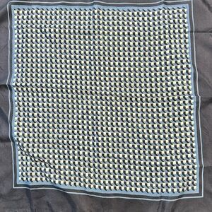 Givenchy Black and Blue Geometric Scarf